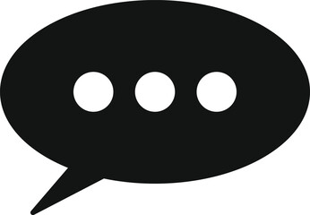 Fototapeta premium Speech bubble icon. Simple editable eps vector usable for web and print items.