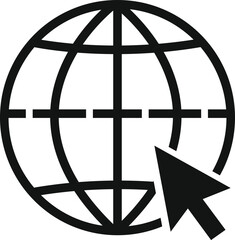 Go to web symbol icon vector. Simple editable eps vector usable for web and print items.