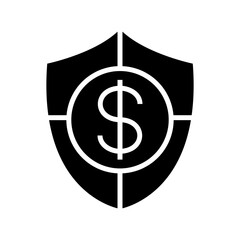 money protection icon or logo isolated sign symbol vector illustration - high quality black style vector icons
