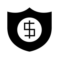 money protection icon or logo isolated sign symbol vector illustration - high quality black style vector icons
