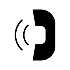 phone call icon or logo isolated sign symbol vector illustration - high quality black style vector icons
