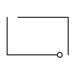 Simple bubble text line art for text