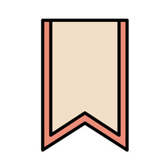 blank bookmark icon element