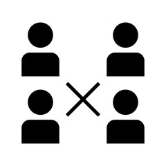 teamwork icon or logo isolated sign symbol vector illustration - high quality black style vector icons
