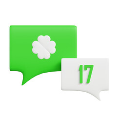 bubble chat design patrick's day