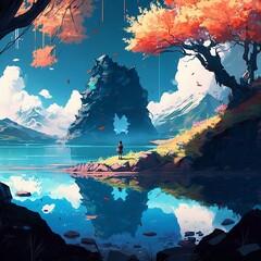 Digital Painting illustration fantasy anime