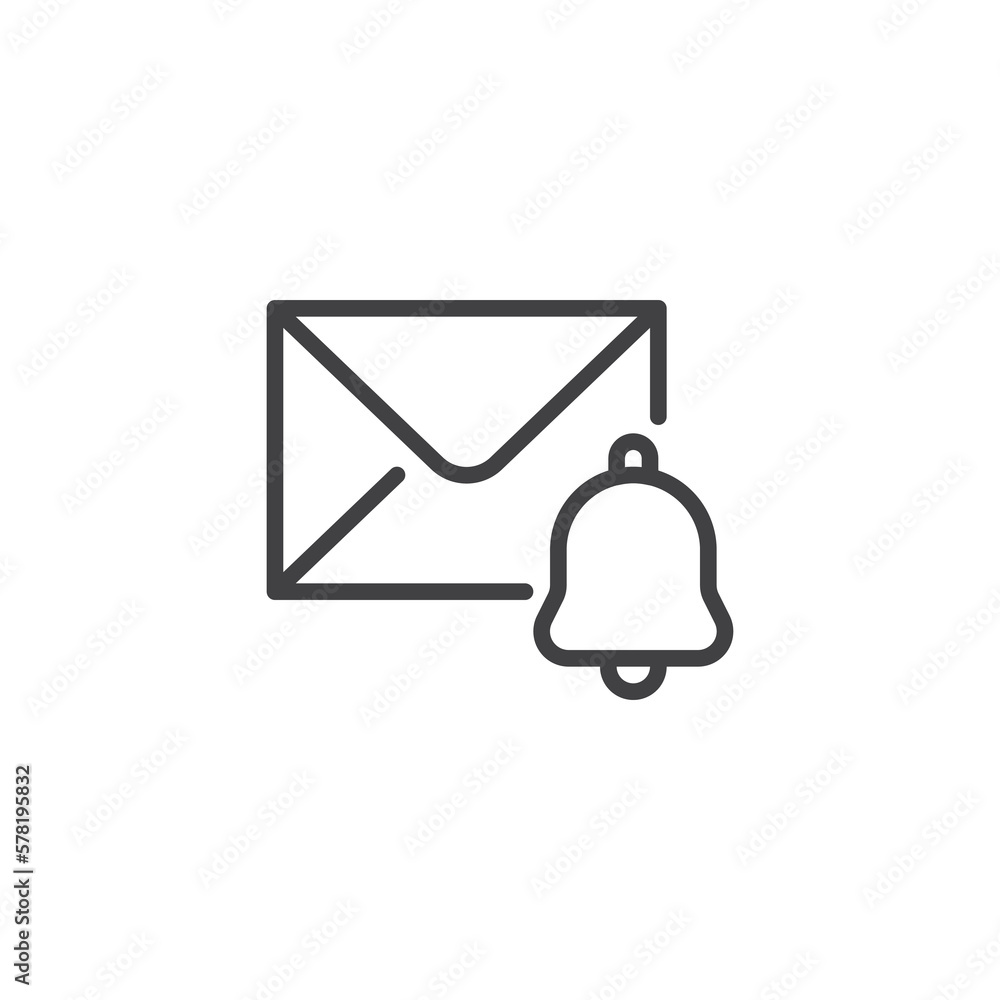 Poster email message notification line icon