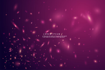 light effect with flying sparkle. Light motion