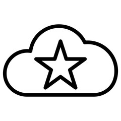 Obraz premium stars cloud computing icon