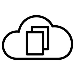 duplicate  cloud computing icon