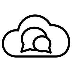 bubble chat  cloud computing icon