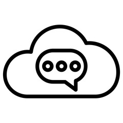 bubble chat  cloud computing icon