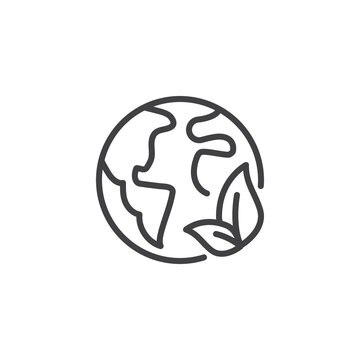 Earth ecology line icon