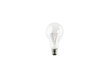 Tungsten light bulb isolated on white background