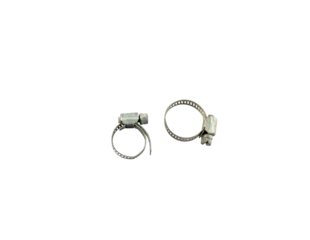 Hose clamps isolated on white background