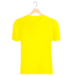 yellow t shirt isolated