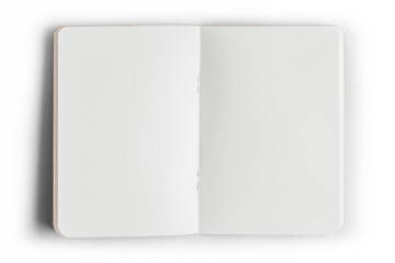 open white blank book transparent background