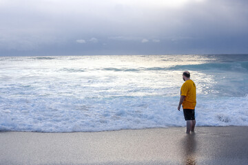 man in the waves turkey alanya