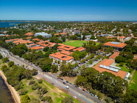 Aerial view of the campus of University of Western Australia in Perth