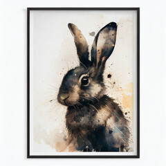 rabbit easter watercolor