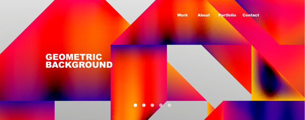 Trendy minimal geometric composition abstract background. Triangle fluid bright colors backdrop. Vector Illustration For Wallpaper, Banner, Background, Card, Book Illustration, landing page