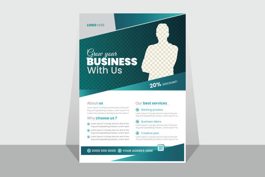 Business flyer , Corporate , Template, Abstract Shape&rsquo;s, Colorful Concepts, layout Design, Vector Design, creative , Graphic Elements, IT Company flyer , Unique Design, color, Graphic Design,  ad