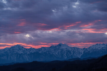 Fototapeta premium 大望峠の夕景色