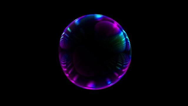 Water element background. Movement of air bubbles and RGB light on white with black and Green Screen. Animation seamless loop. 3d render.