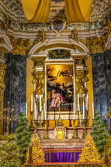 Basilica Altar Saint Reparata Painting Cathedral Nice France