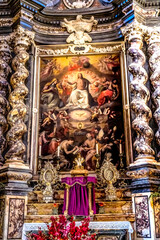 Fototapeta premium Disputation Blessed Sacrement Painting Chapel Cathedral Nice France