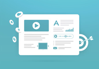 Diversified Content - media-rich website to attract more customers through personalized marketing content. Videos, podcasts, image galleries, charts and infographics. Diverse content for new audiences