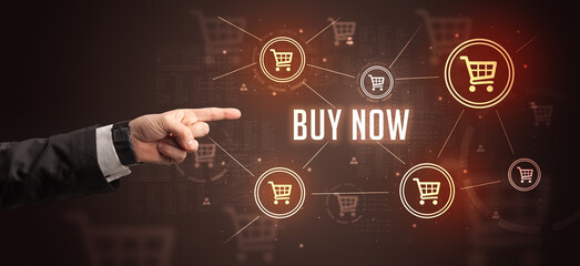 Close-Up of cropped hand pointing