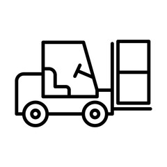Forklift Icon Logo Design Vector Template Illustration Sign And Symbol Pixels Perfect