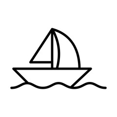 Yacht Icon Logo Design Vector Template Illustration Sign And Symbol Pixels Perfect