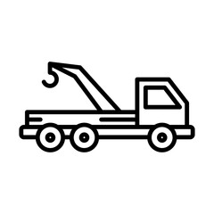 Fototapeta na wymiar Crane Truck Icon Logo Design Vector Template Illustration Sign And Symbol Pixels Perfect