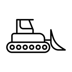 Bulldozer Icon Logo Design Vector Template Illustration Sign And Symbol Pixels Perfect