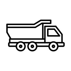 Dump Truck Icon Logo Design Vector Template Illustration Sign And Symbol Pixels Perfect