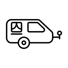 Caravan Icon Logo Design Vector Template Illustration Sign And Symbol Pixels Perfect
