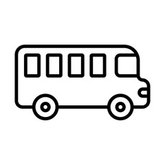 School Bus Icon Logo Design Vector Template Illustration Sign And Symbol Pixels Perfect