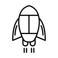 Rocket, Space Vehicle Icon Logo Design Vector Template Illustration Sign And Symbol Pixels Perfect