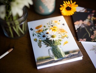 Flowers Desk Stationary Bright II