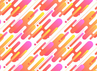 ポップな幾何学模様のシームレスなパターン