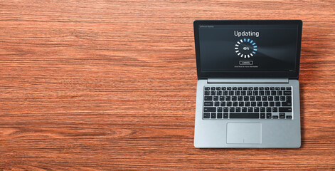 Software update on computer for modish version of device software upgrade