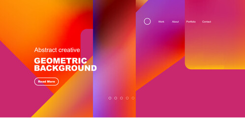 Fluid triangles minimal abstract background. Techno or business concept, pattern for wallpaper, banner, background, landing page