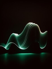 Abstract Glowing Neon LED Waves VI