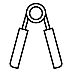 Illustration of Hand Gripper design Line Icon