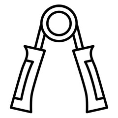 Illustration of Hand Gripper design Line Icon