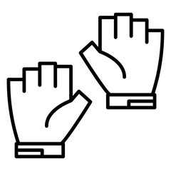 Illustration of Gym Gloves design Line Icon