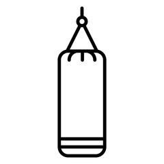 Illustration of Punching Bag design Line Icon