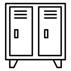 Illustration of Locker design line icon